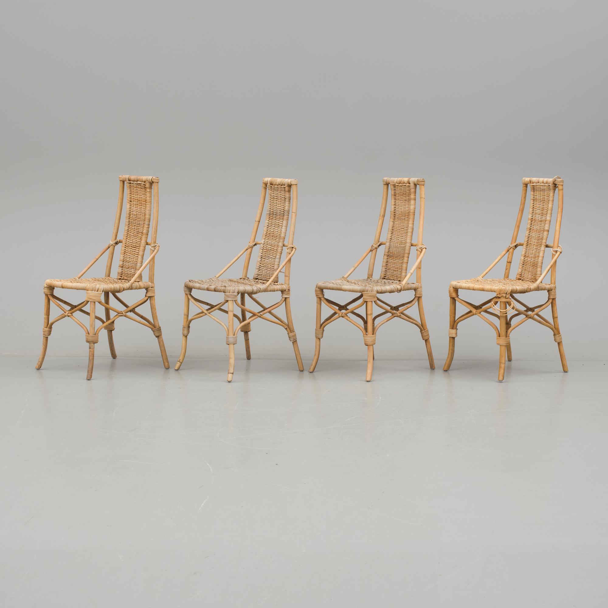 MÖBELGRUPP, 5 delar, rotting, 1900-talets andra hälft.