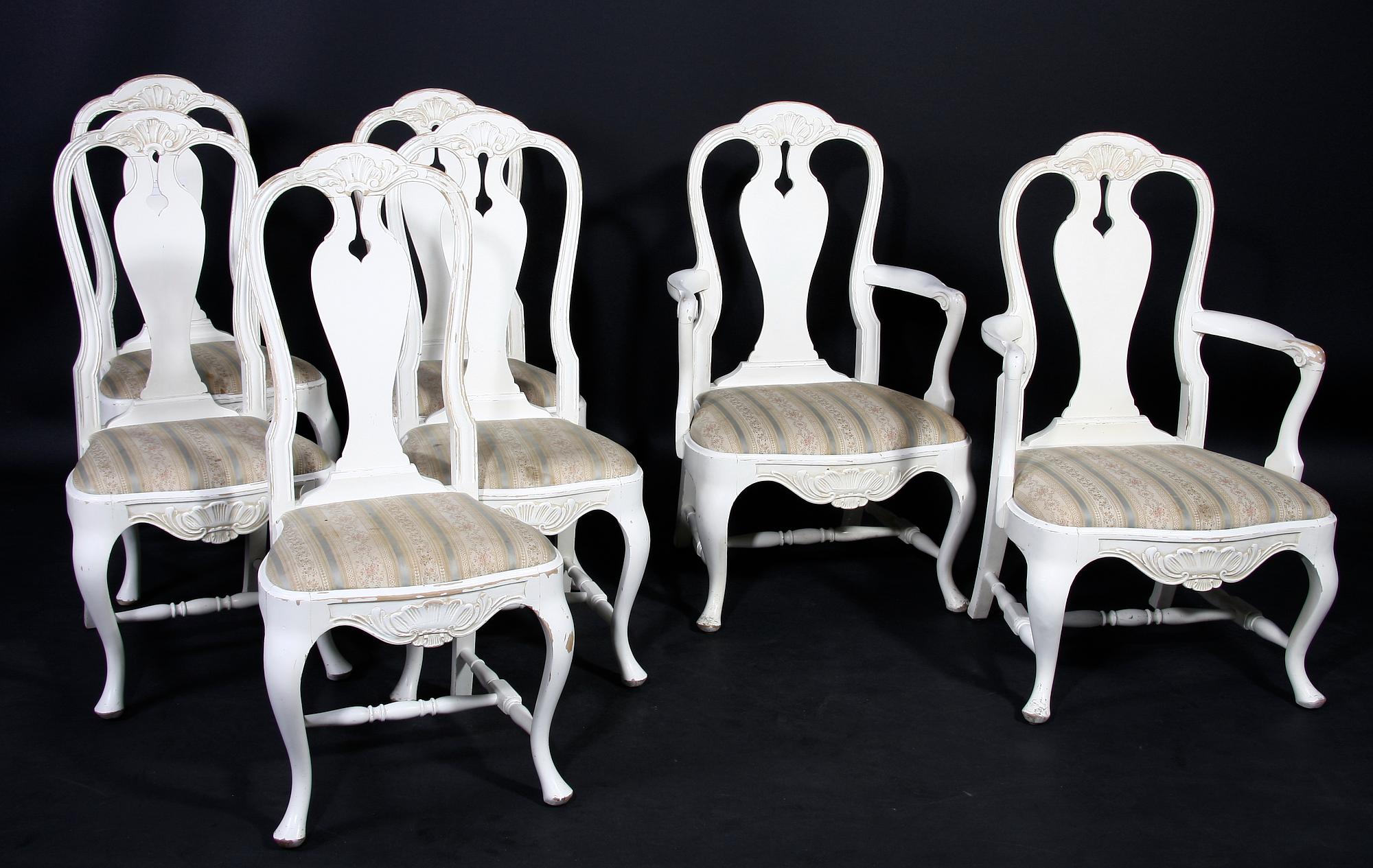 MATSALSGRUPP, 10 delar, rokokostil, tidigt 1900-tal.