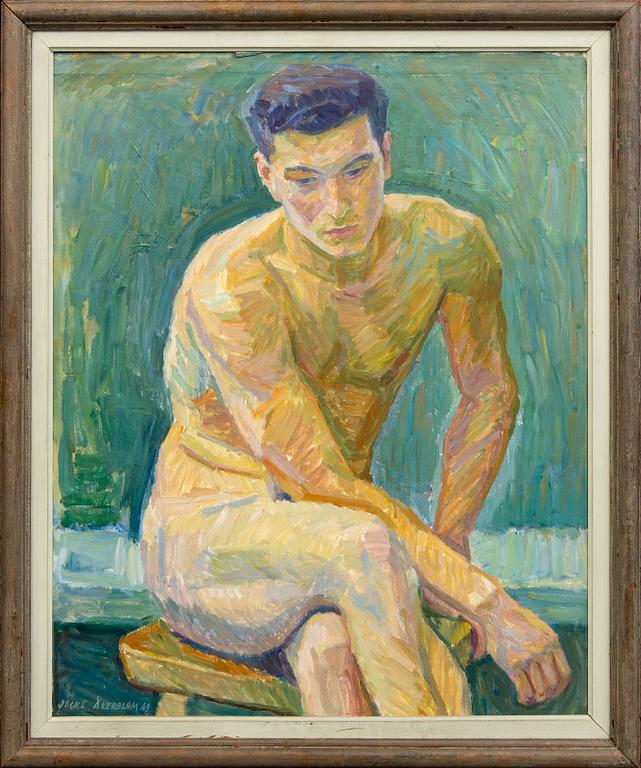 Jocke Åkerblom,  oil on panel, signed, dated.