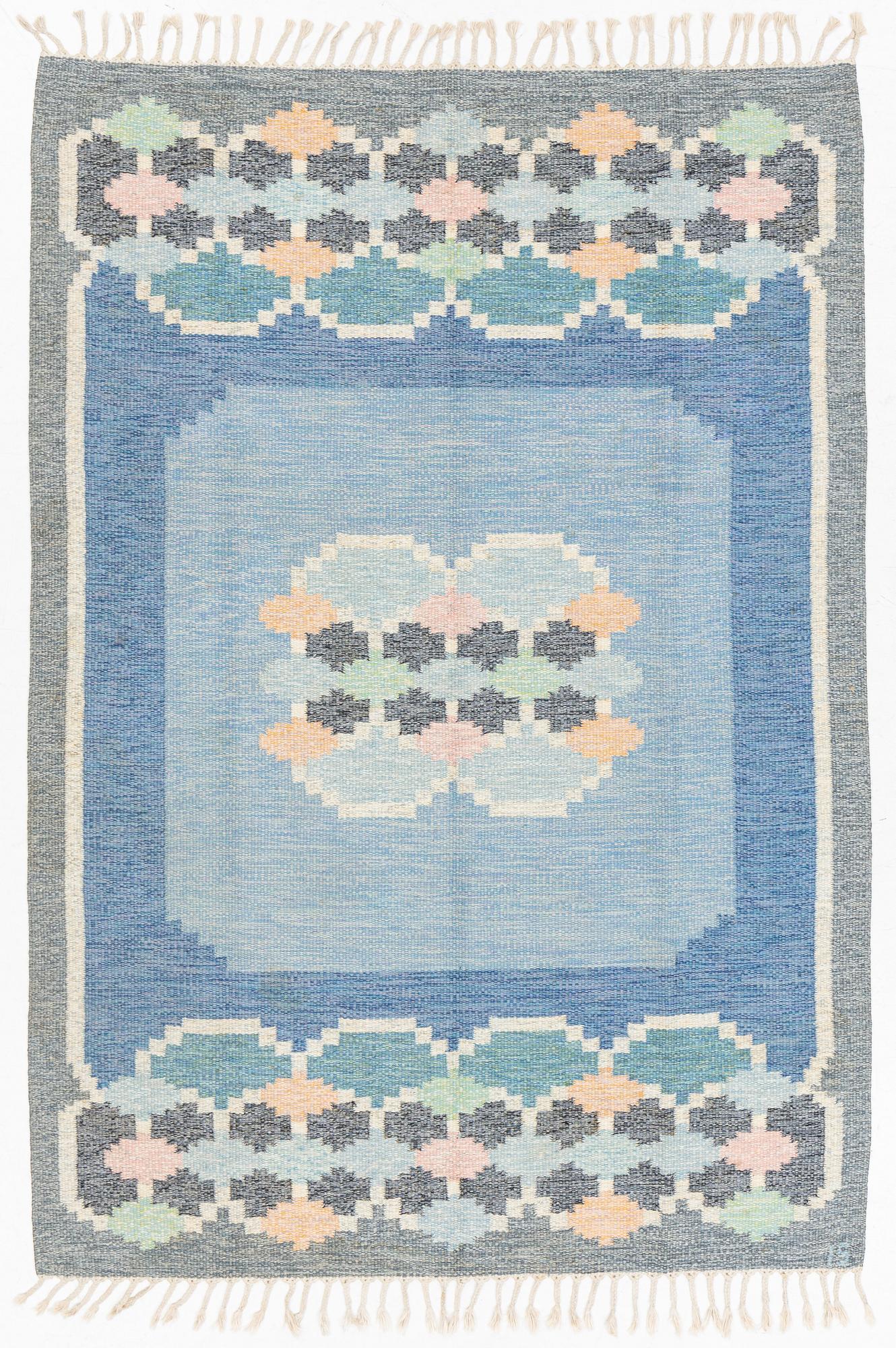 Ingegerd Silow, a carpet, flat weave, c 234 x 163 cm.