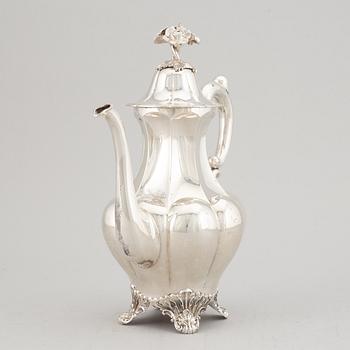 A Swedish 20th century silver coffee-pot, mark of A.G. Dufva, Stockholm 1922.