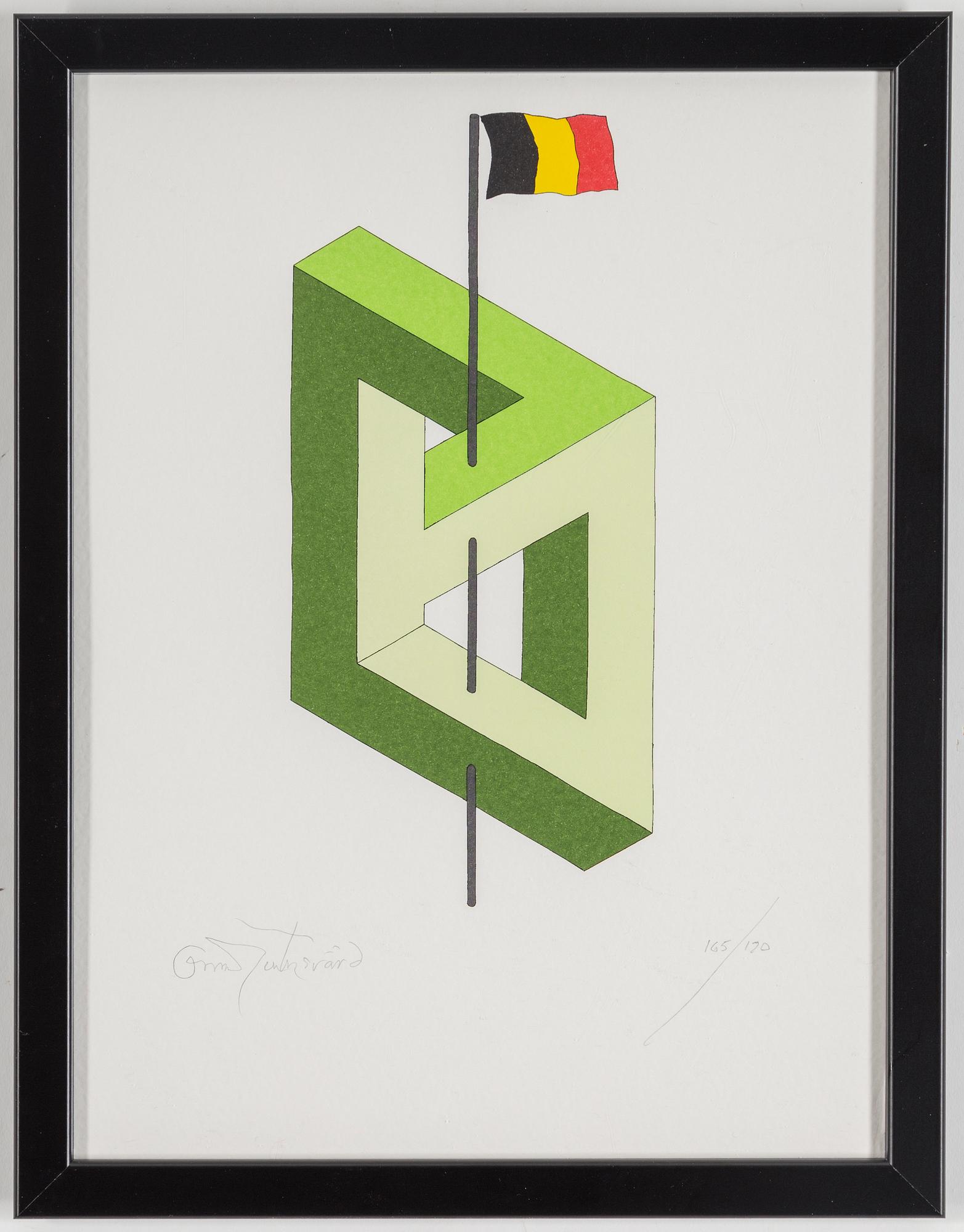 OSCAR REUTERSWÄRD, färglitografier, 2 st, signerade och numrerade 165/190 och 180/190.