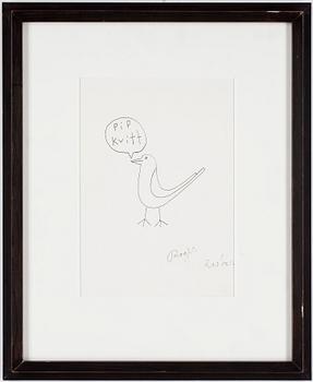 Roger Risberg · ROGER RISBERG, teckning, signerad.