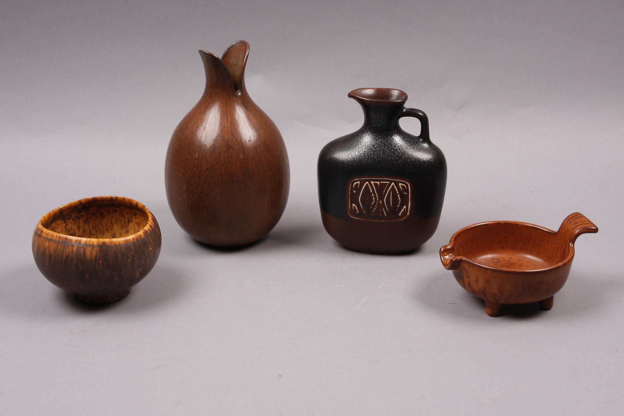 PARTI KERAMIK, 4 delar, Gunnar Nylund, Rörstrand.