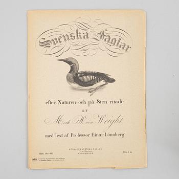 Bröderna von Wright, planschverk samt bok, "Svenska Fåglar", Ivar Baarsens förlag, Stockholm 1924-27.