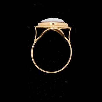 RING, 18k guld. Vikt ca 5g.