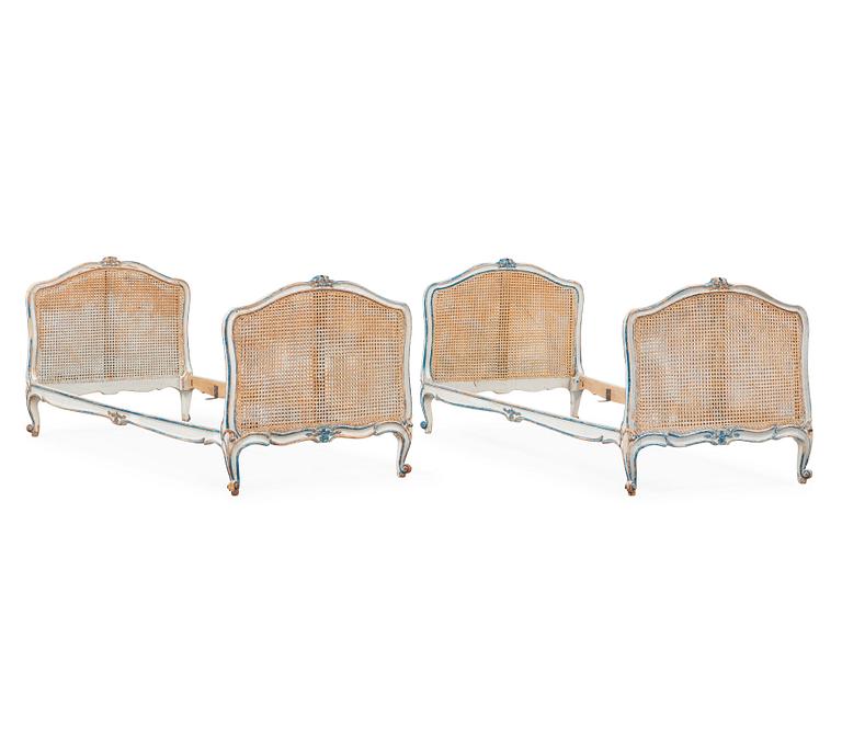Two headboards and two bedfeet, Louis XV 18th century.