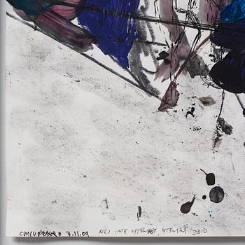 Carl Michael Lundberg, mixed media on paper, signed and dated 2009-2010.