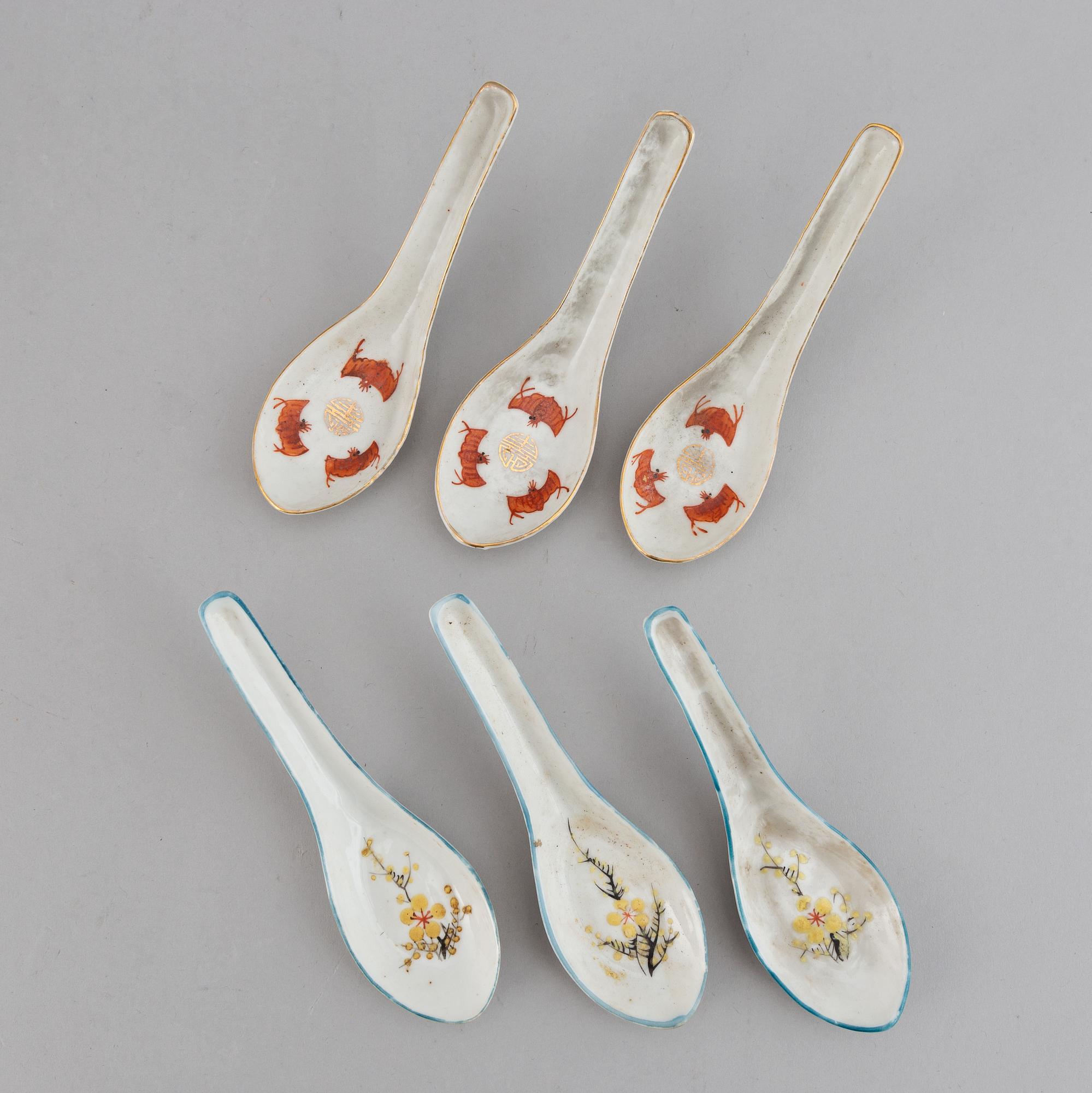 Skedar, ett parti om 32 stycken. Kina, 1900-tal.