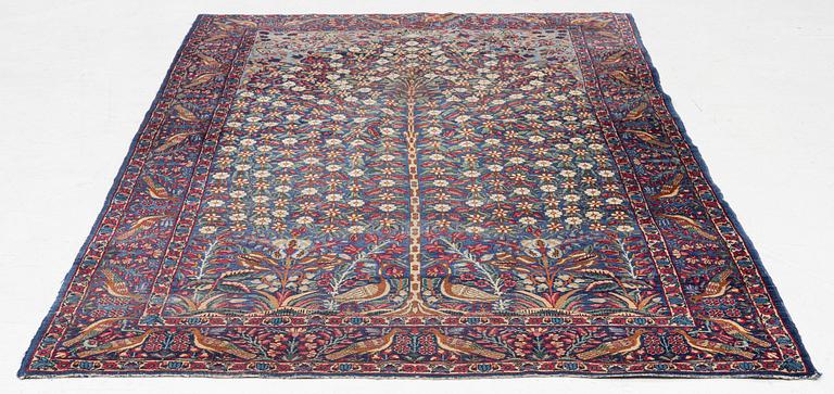 Matta, figural, "Livets träd", semiantik, 220x140 cm.