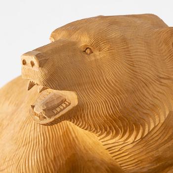 Unknown artist, a carved wood sculpture, Japan, 20th Century.