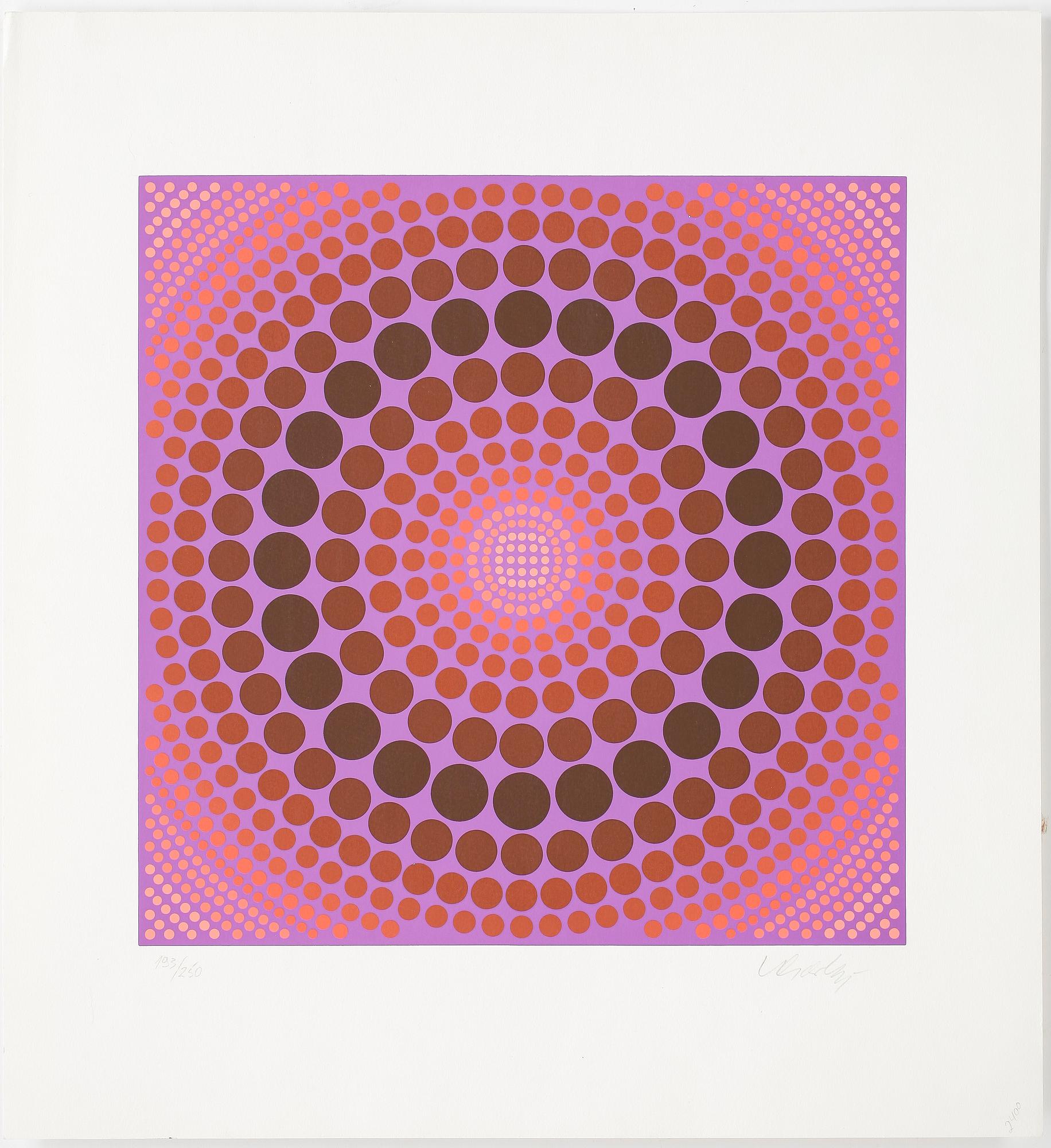 VICTOR VASARELY, färgseriegrafi, signerad och numrerad 193/250.