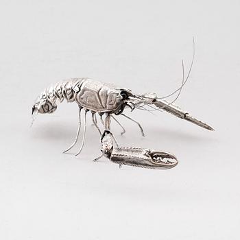 FIGUR, silver, Spanien, 1900-tal. Vikt ca 123 gram.