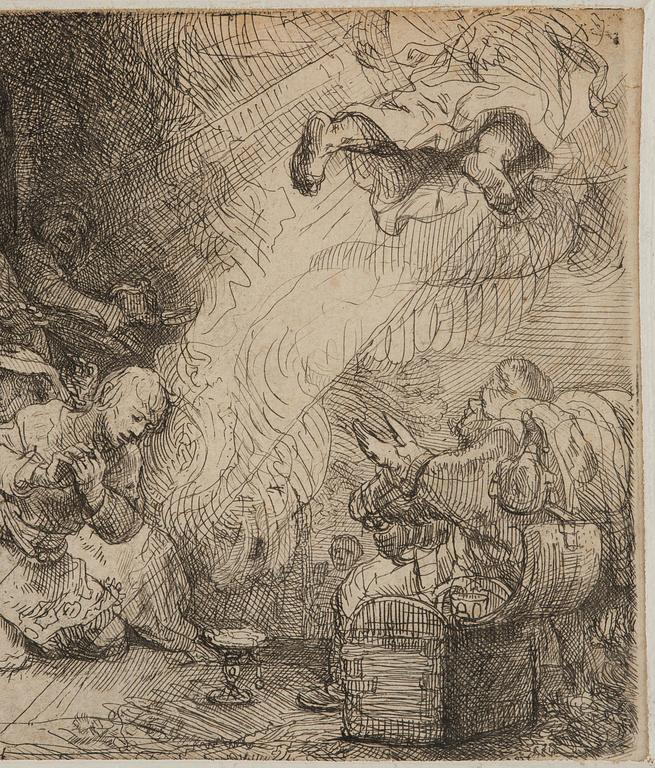 Rembrandt Harmensz van Rijn, "The Angel departing from the Family of Tobias".