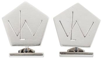 960. A PAIR OF WIWEN NILSSON sterling cuff-links, Lund1957.