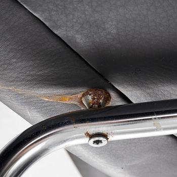 Hans J. Wegner, fåtölj med fotpall, "Ox Chair", EJ-100, Erik Jørgensen Møbelfabrik A/S, Svendborg, Danmark.