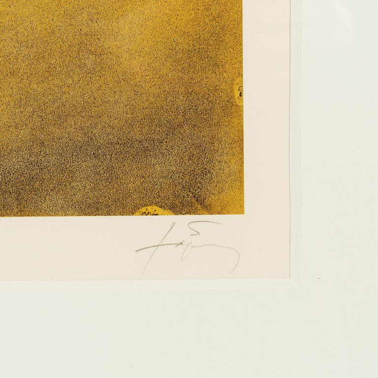 Antoni Tàpies, a lithograph in colours, 1982, signed 33775.