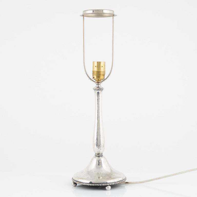 A Swedish early 20th century silver lamp, mark of K Andersson, Stockholm 1922.