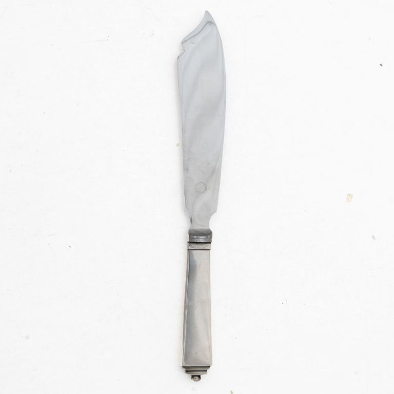 Georg Jensen, A silver 'Pyramid' fish knife, silver, Denmark, 1925–1932.