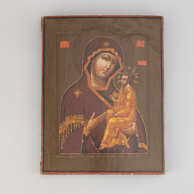 A Russian icon, tempera n panel, 18/19th century.