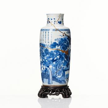 Vas, porslin. Qingdynastin, Kangxi (1662-1722).