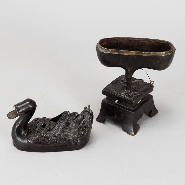 RÖKELSEKAR, brons. Qingdynastin, 1800-tal.