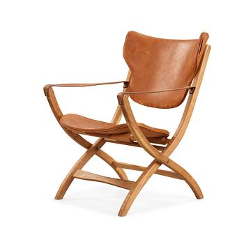 38. A Poul Hundevad oak 'Egyptian chair', Vamdrup, Denmark, 1950-60's.