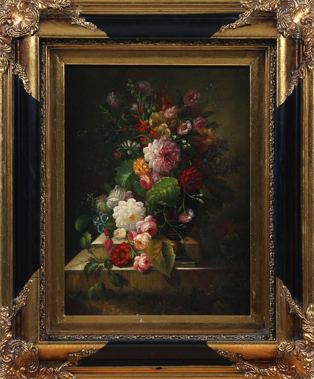 OKÄND KONSTNÄR, olja på pappannå, 1900/2000-tal.