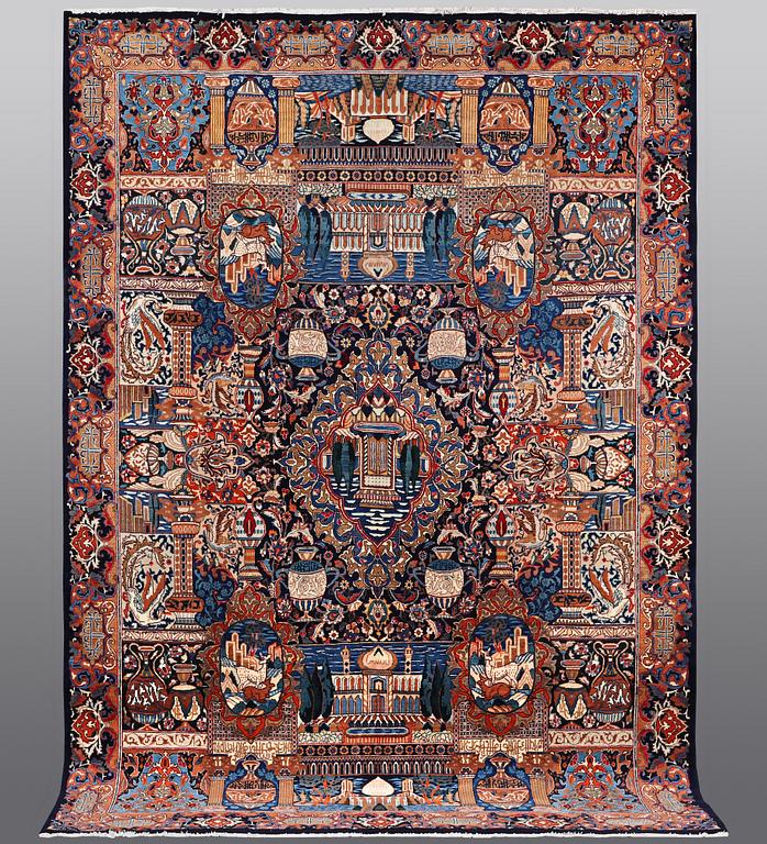 A carpet, Kashmar, 356 x 254 cm.