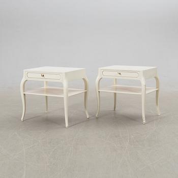 Bedside tables, a pair, mid-20th century.