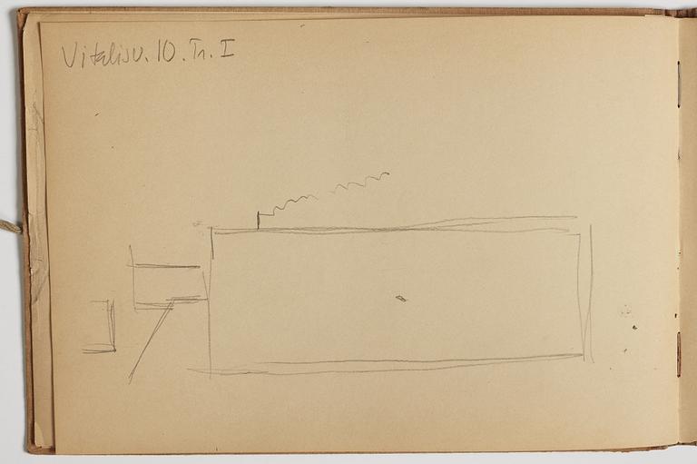 GÖSTA ADRIAN-NILSSON, sketchpad, 1920/30's, by the artist's own hand inscribed GAN with indian ink on the cover.