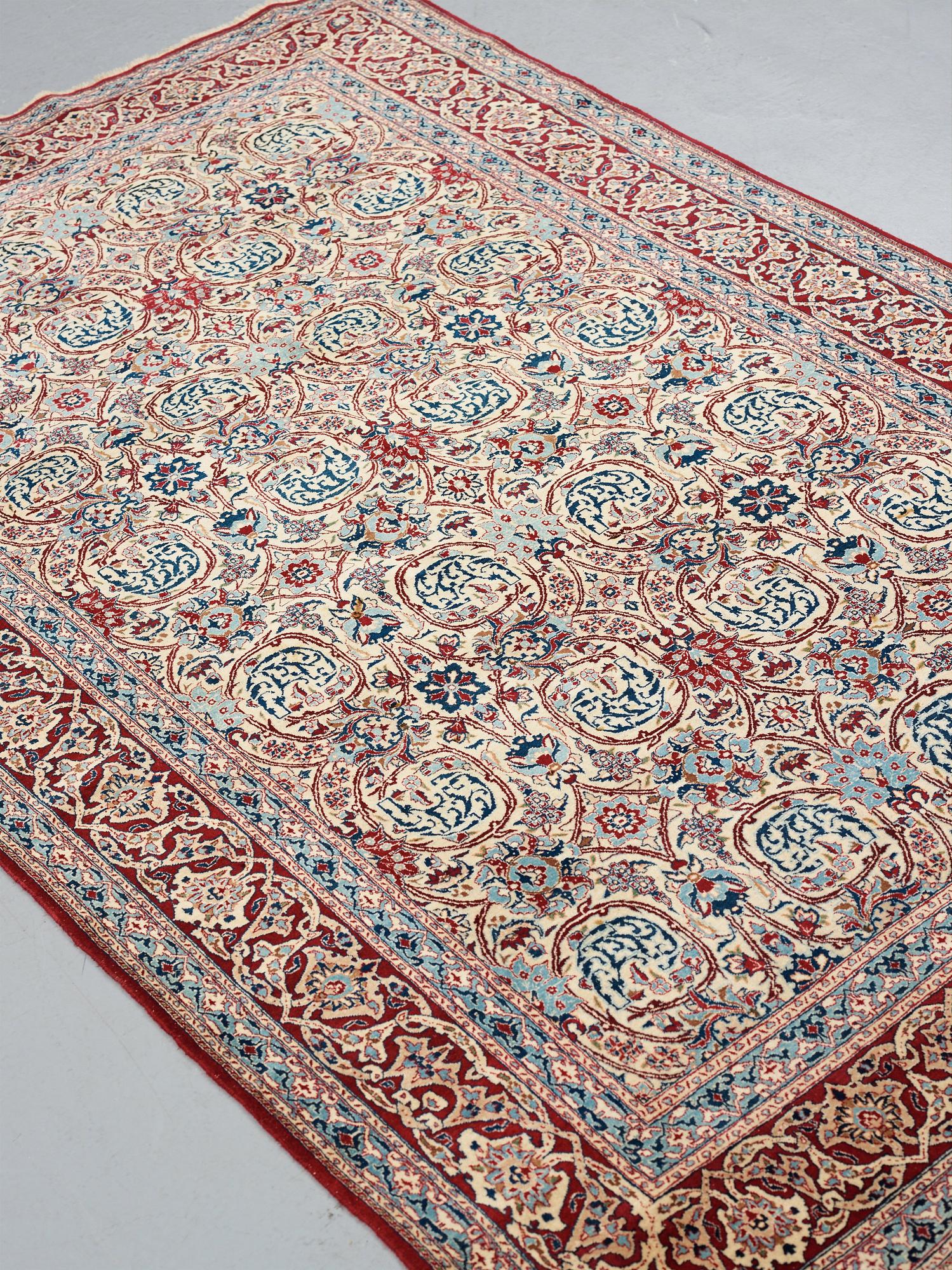 A RUG, semi-antique Nain Tuteshk, ca 241 x 149,5 x 160 cm.