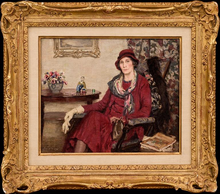 JOHN ARTHUR LOMAX, oil on canvas, signed.