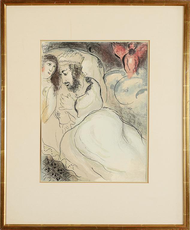 MARC CHAGALL, färglitografi, osignerad, 1960.