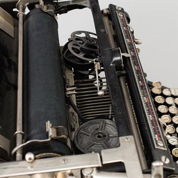 A early 20th century Underwood typewriter.