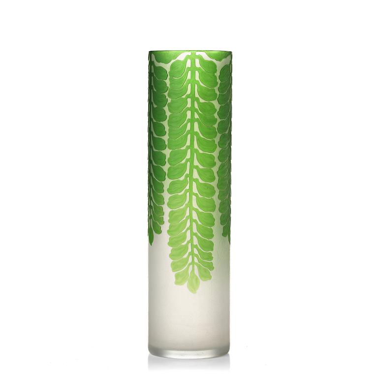 Karl Lindeberg, an Art Nouveau cameo glass vase, Kosta early 20th century.