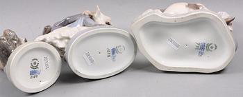 FIGURINER, 3 st, porslin, Royal Copenhagen, Danmark.