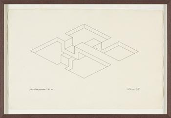 Oscar Reutersvärd, indian ink on paper, signed.