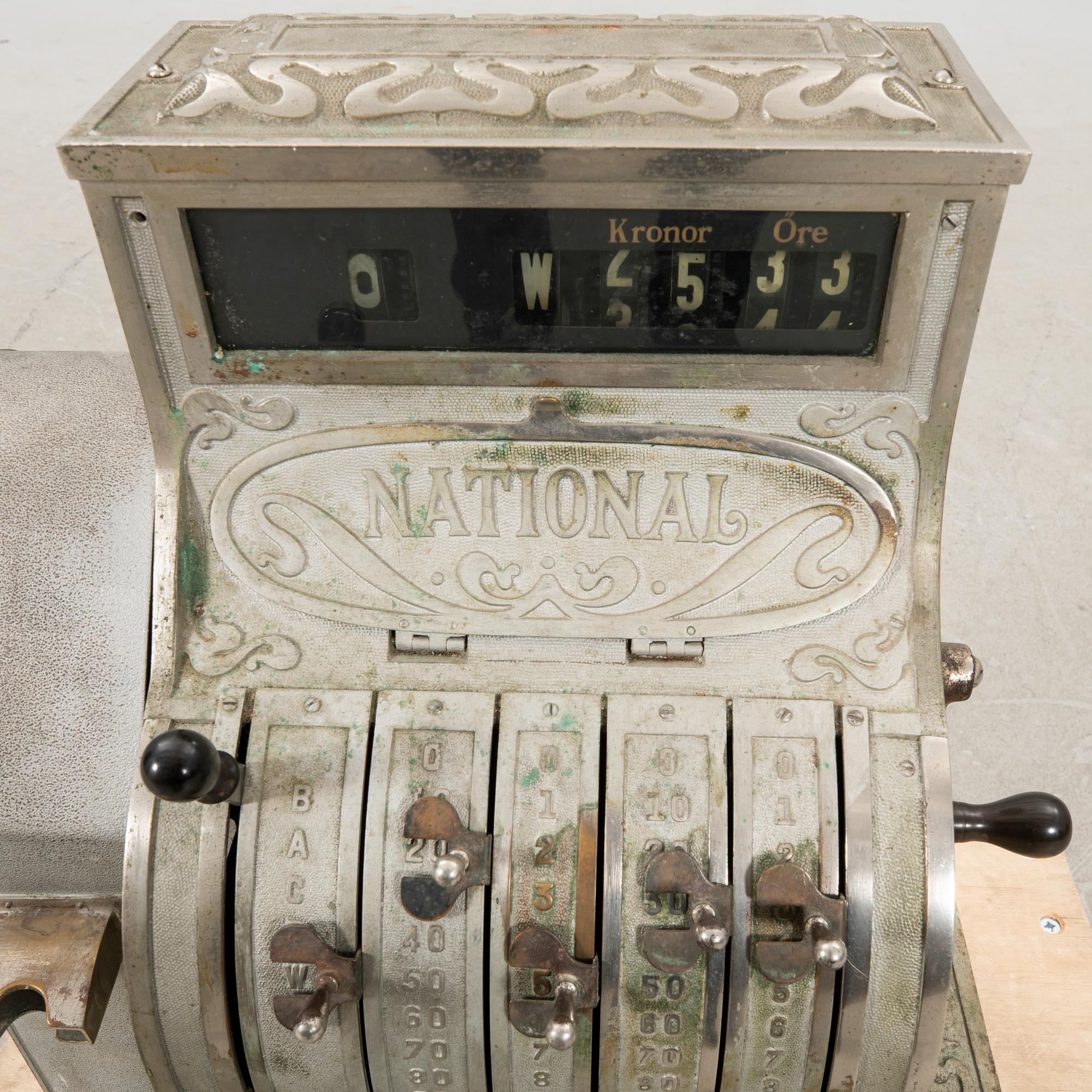 Kassaapparat , National, 1900talets början.