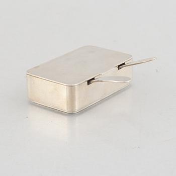 Atelier Borgila, salt- och pepparkar med skedar, sterlingsilver, Stockholm 1968.