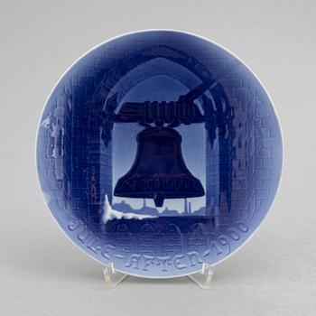 Jultallrikar, 5 st, porslin, Bing & Grøndahl, 1896-1900.