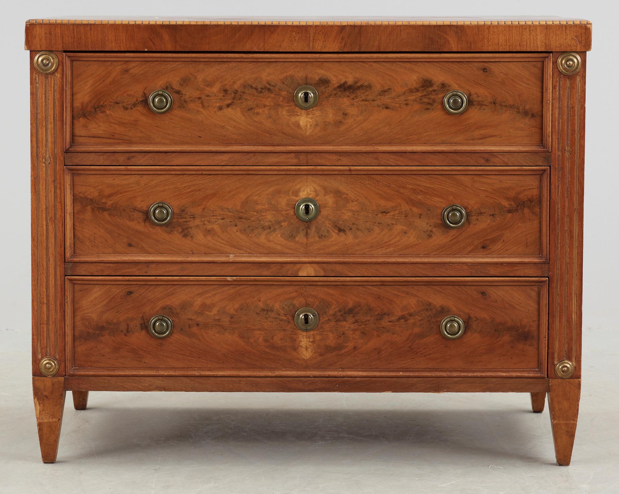 BYRÅ, gustaviansk stil, 1800 slut.