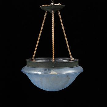 A 1920s / 30s Swedish Grace ceiling light, probably from Orrefors.