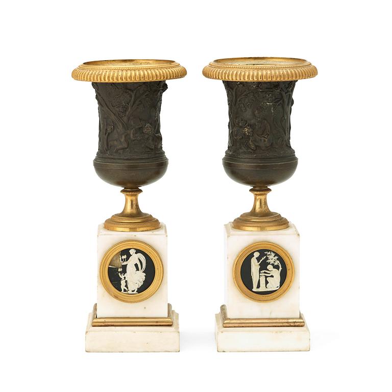 A pair of Louis XVI late 18th century urns.
