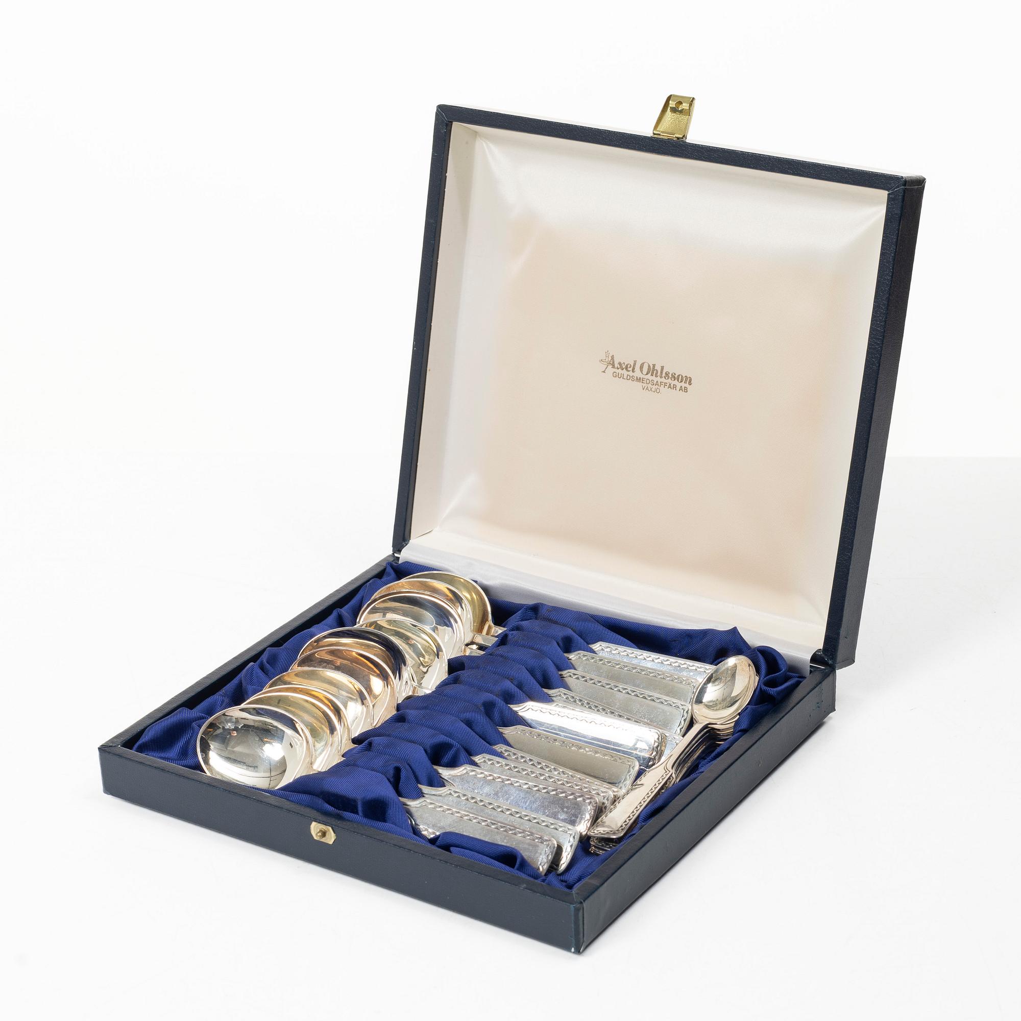 19 silver spoons, model Vinga, Ceson, Gothenburg, 1977–88.