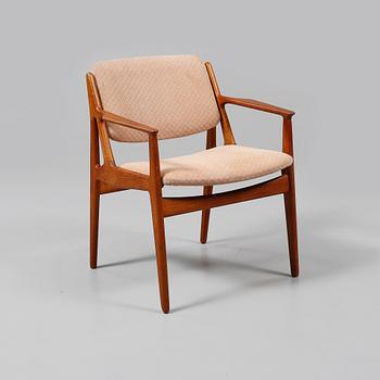 STOLAR, 5 st, samt KARMSTOL, "Ellen", Anton Borg och Arne Vodder, VAMO, Danmark, 1960-tal.