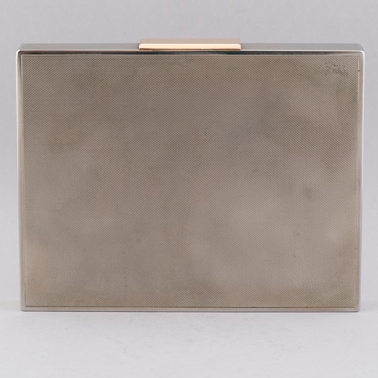 MAKE-UP VÄSKA, vitmetall, 18K guld, rosenslipade diamanter. Van Cleef & Arpels, Paris 1930-tal.