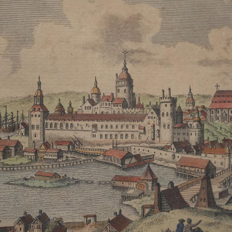 KOPPARSTICK, vy över Stockholm, 1700-tal.