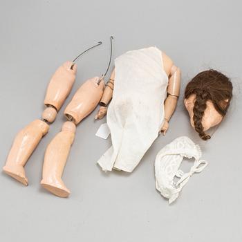 A Composition Girl Character Doll, Belgium, first half of the 20th century.