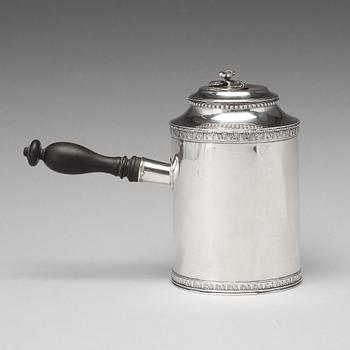 A Swedish 18th century silver chocolate-pot, mark of Pehr Zethelius, Stockholm 1767.